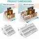 thumbnail image 5 of Paquete de 2 estantes para especias de 3 niveles, extensibles y antideslizantes, organizadores para botiquines, despensas, condimentos y alimentos enlatados., 5 of 5