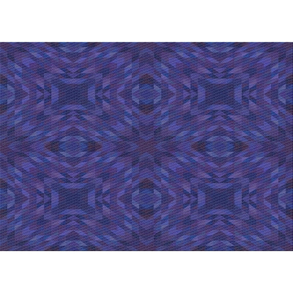 Ahgly Company Indoor Rectangle Patterned Royal Blue Area Rugs, 2' x 5'