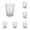 Clear, variant on 6 Pcs Plastic Drinking Tumblers Set of 12 oz,Plastic Drinking Glasses,BPA-Free,Stackable Water Cups,Clear Cups for Juice,Wine(Blue)