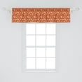 thumbnail image 2 of Ambesonne Orange Valance Pack of 2, Retro Paisley Flowers, 54"X12", Redwood Orange Cream, 2 of 3