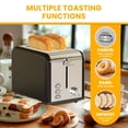 thumbnail image 3 of Toaster Simple Deluxe para 2 rebanadas y 6 unidades para dorar, acero inoxidable S, 3 of 7