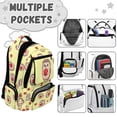 thumbnail image 4 of Yspwyqan Yellow Hedgehog Apple Set of 4 Backpack Set with Lunch Box Pencil Case Water Bottle, Multi-Pocket Lightweight School Bags Fits 15.6 Laptop for Elementary Middle School, 4 of 7