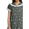 thumbnail image 2 of Moomaya Chemise de Nuit à Manches Courtes Imprimée pour Femmes en Coton, 2 of 5