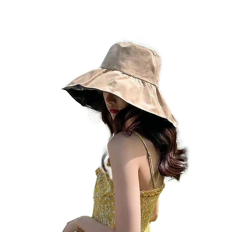 Waroomhouse Women Sunhat Sunshade Extended Brim Empty Top