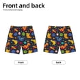 thumbnail image 4 of Rocae Dinosaurs in Space for Teen Beach Trunks Boys Swim Trunks with Compression Liner Quick Dry Board Shorts, 4 of 9