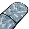 thumbnail image 2 of Dailycode Double Sided Oven Mitt with Loop Heat Resistant Kitchen Long Potholders 7" x 35" Dolphins Cloud Leaf, 2 of 6