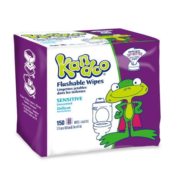 Pampers Kandoo Sensitive Flushable Wipes, 50 Sheets, 3 Count