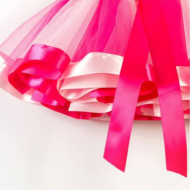 Gibobby faldas de lentejuelas para mujer Niñas niños tutú fiesta baile Ballet niño bebé disfraz falda + conjunto de diadema(Rosa, 4-7 Años)