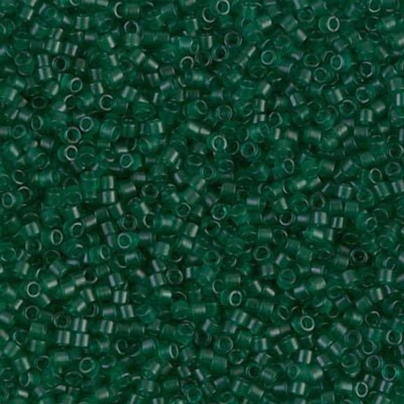 Miyuki Delica Seed Beads DB0776/DB776 11/0 Transparent Emerald Green Semi-Frosted 7.2 Grams