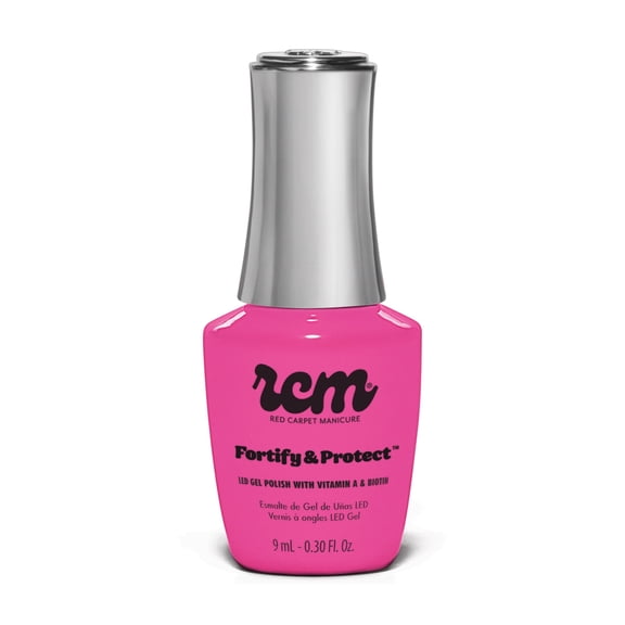 Red Carpet Manicure Fortify & Protect LED Gel Nail Color - Long-Lasting, Vibrant, Professional Quality, High Shine, Chip-Resistant - Infused with Vitamin A & Biotin (Dressed To Impress, 0.3 Fl Oz)