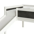 thumbnail image 4 of Castle Place Wooden Twin Junior Loft Bed with Chalkboard and Slide, White, 4 of 8
