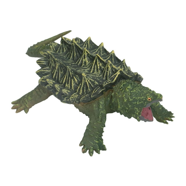 Modelo de tortuga, modelo de tortuga mordedora, modelo de anfibio alto, figuras de animales diseñadas meticulosamente