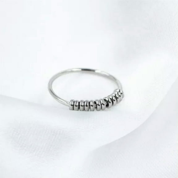 1.2mm Titanium Steel Beads Band Men/Women's Fashion Jewelry Wedding Ring Sz 3-10