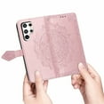 thumbnail image 3 of SaniMore for Samsung Galaxy S22 Ultra 6.8" 2022 Wallet Case Embossed Mandala PU Leather Flip Protection Wrist Strap Credit Card Holder Pocket Kickstand Shockproof Case for Galaxy S22 Ultra, Rosegold, 3 of 13