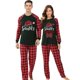 thumbnail image 2 of Conjunto de pijamas navideños para parejas, ropa de dormir para adultos, color gris, Santa's Favourite HO, 2 of 4