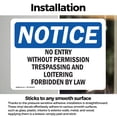thumbnail image 3 of (2 Pack) No Entry Without Permission Trespassing OSHA Notice Sign, 3 of 7