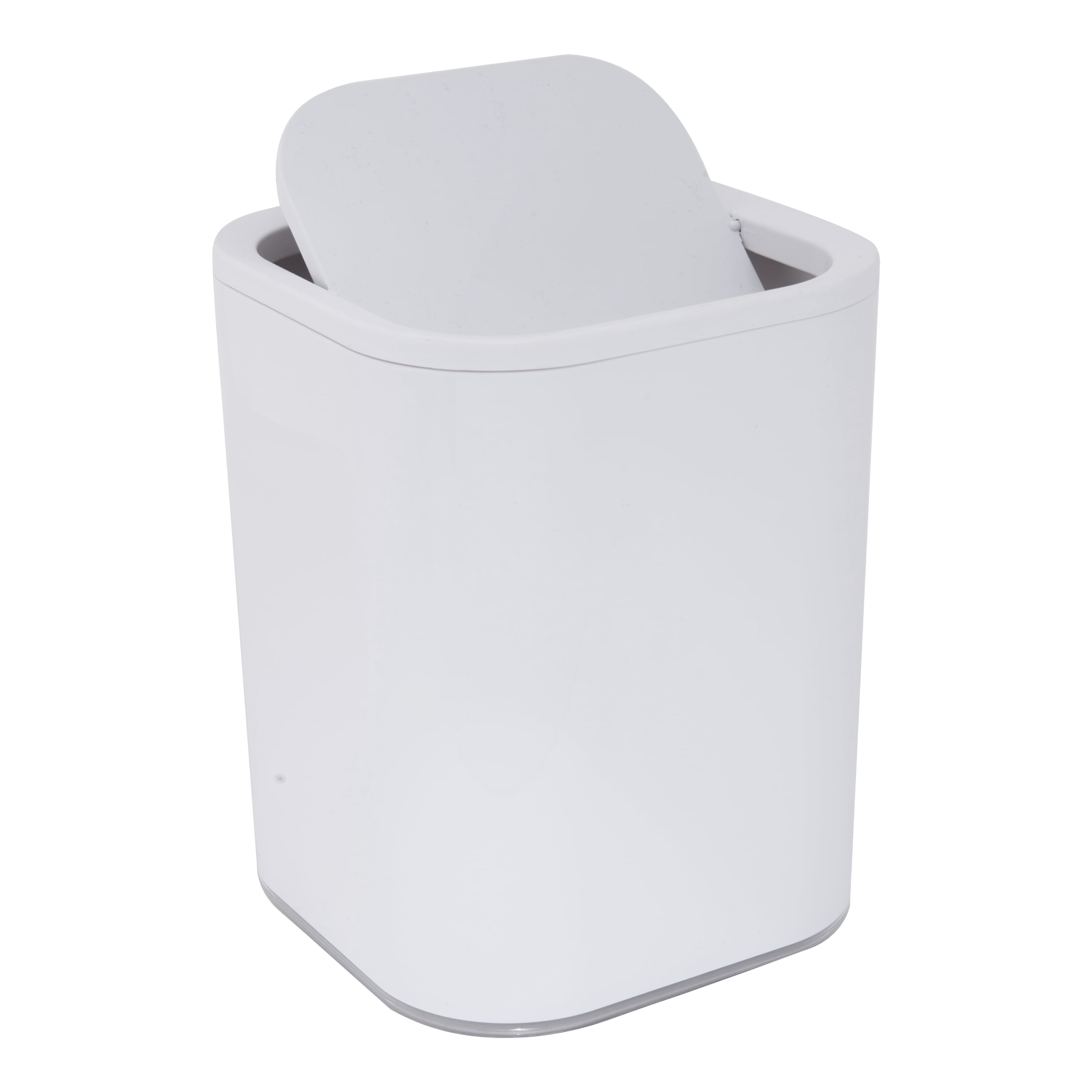 Bath Bliss 2.1 gal Acrylic Bathroom Trash Can, White