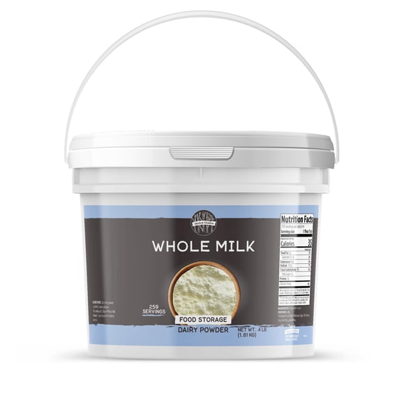 Birch & Meadow 1 Gallon Bucket of Whole Milk Powder, Light Sweet Taste 64 Ounce