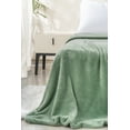 thumbnail image 5 of Mellowdy Plush Blanket - 320GSM King Blanket for Couch, Bed (Iceberg Green, 108x90 inches), 5 of 7