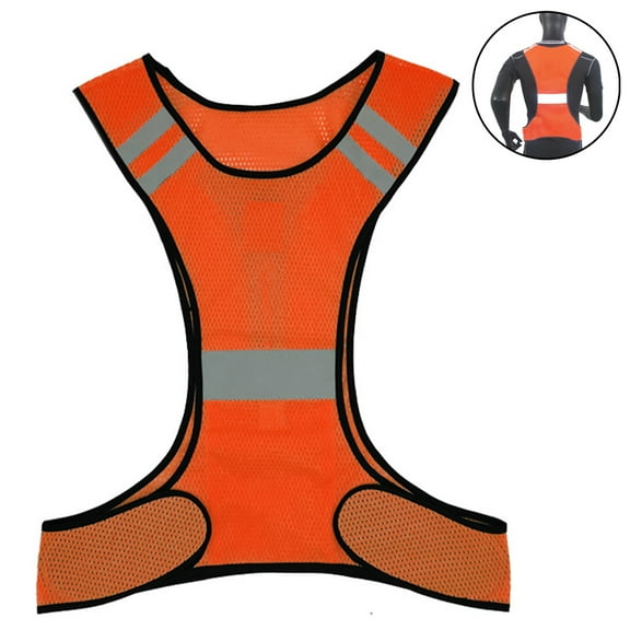 1 pcs Reflective Night Running Vest with Adjustable Strap & Breathable Holes, Ultrathin Lightweight Safety Vest with 360° High Visibility for Running, Jogging, Cycling, Hiking, Walking