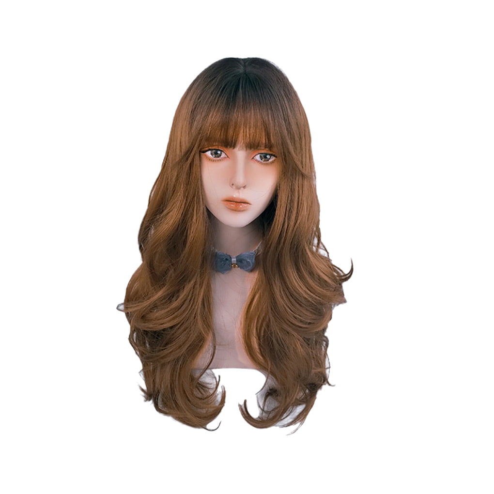 REPLACEMENT WIG FOR AMERICAN GIRL LONG CURLS AT BANG LIGHT BROWN 