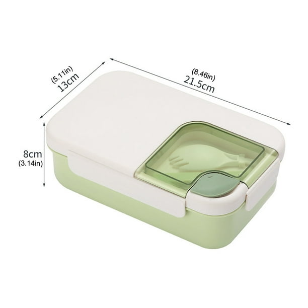 Qualitchoice Lunch Box School Portable Compartments Microwave Reusable Divided Sealing Storage Food Container With Spoon Leak-Proof Locking Organizer
