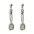 thumbnail image 2 of Pendientes con cierre de seguridad con incrustaciones de esmeraldas, 2 of 8