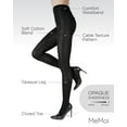 thumbnail image 3 of MeMoi Toronto Cable Sweater Cotton Blend Tights - Womens - Female (Small/Medium, Black), 3 of 12