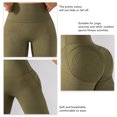 thumbnail image 4 of Pantalones de yoga para mujer, mallas de entrenamiento, cintura alta, control de barriga, sin costuras, para deportes, gimnasio, verde, M, 4 of 5