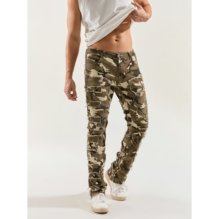 Stacked Joggers Men Super Stacked Bootcut Sweats Organic Cotton