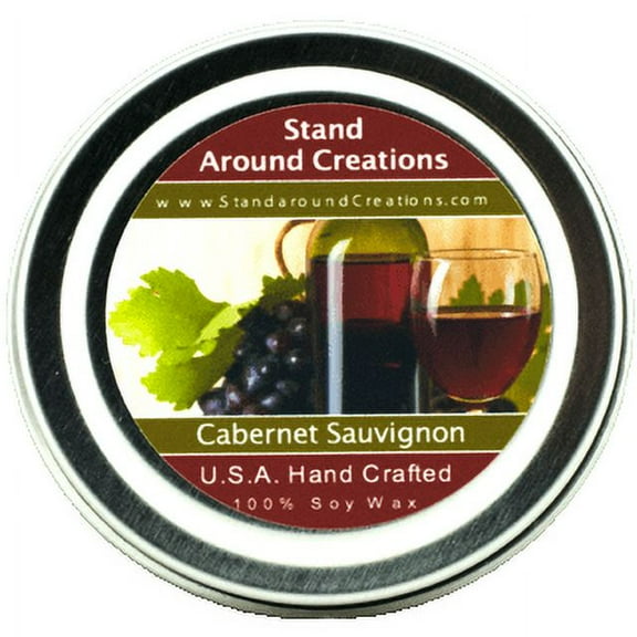 CABERNET SAUVIGNON TIN 4-OZ. ALL NATURAL SOY CANDLE