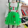 thumbnail image 3 of GYRATEDREAM Newborn Baby Girl Fall Winter Clothes Long Sleeve Romper Suspender Tulle Skirt My First Christmas Outfit, 3 of 9