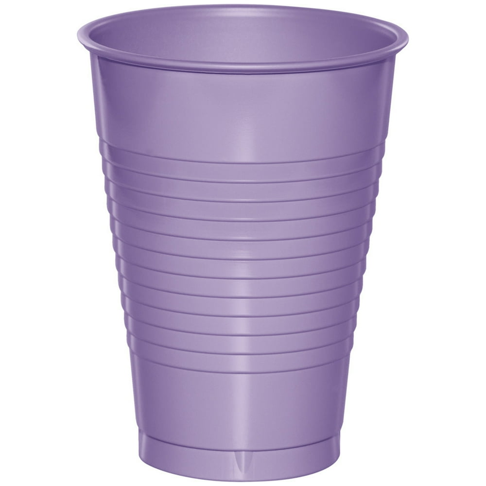 Luscious Lavender Purple 12 oz Plastic Cups for 20 Guests