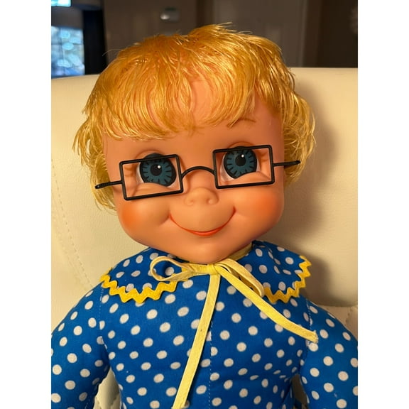 Mrs Beasley Doll Glasses Rectangle Flexible Black Reproduction of Originals