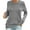 Gray, variant on Fitted Women's Long Sleeve Crewneck Sweatshirt Solid Color Stretchy Soft Casual Pullover Top for Women Everyday Essential Slim Fit Blouse Army Green S
