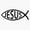 1pcs, variant on Fish Cross Inner Silhouette Christianity Car Window Decal Vinyl Sticker