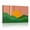 D, variant on XaaKee Canvas Wall Art Prints Minimal Landscape Green Waves Sunburst Sky Canvas Prints Wall Art Inner Framed 18*12Inch
