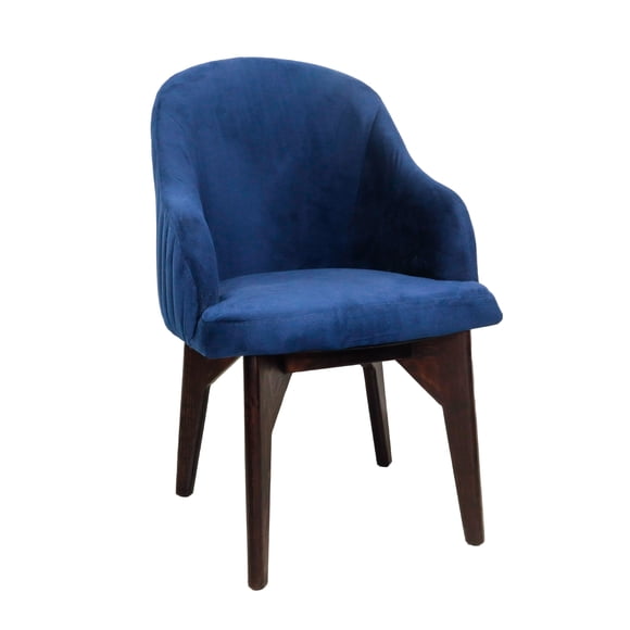 Silla de GAMUZA London Plus Ilios Innova Minimalista Sillón MODERNO para comedor ESTILO escandinavo color azul marino 58 cm x 55 cm x 94 cm