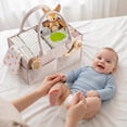 thumbnail image 5 of Baby Diaper Caddy Organizer, Large Portable Nursery Basket for Changing Table, Baby Shower Gift, Oatmeal, 5 of 7