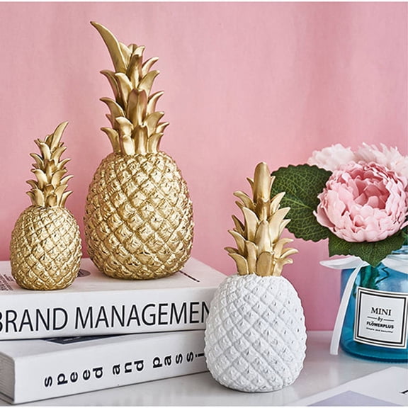 Raindrops  Tropical Artificial Fruit Decor Golden Pineapple Ornament Creative