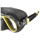 thumbnail image 4 of Visor Máscara Adulto CRESSI  Quantum Negro/Amarillo Dos Lentes Transparentes Bajo Volumen Antiempañante, 4 of 6