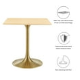 thumbnail image 3 of Modway Lippa 28" Square Wood Grain Dining Table in Gold Natural, 3 of 7