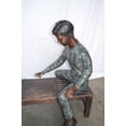 thumbnail image 4 of Nifao Young Couple Reviewing a World Map Bronze Statue – Home Office Decor Sculpture, 32"L x 47"W x 42"H, 4 of 12