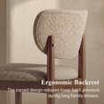 thumbnail image 5 of AFO Dining Chairs Set of 2 with Chenille Backrest and Wood Legs, Modern Mid-Century Upholstered Dining Chairs for Kitchen and Dining Room, Camel, 5 of 10