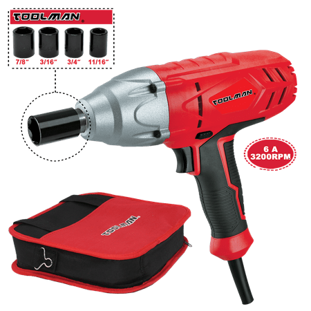 3200 RPM Electric Corded Impact Wrench Gun Set/Bag + Sockets Driver High