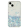 thumbnail image 2 of Luminous Case for iPhone 13, Glow in the Dark Fluorescent Glitter Case for Women Girls, Bling Sparkle Lightweight Slim Shockproof Protective Phone Cover for iPhone 13, White, 2 of 6