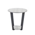 thumbnail image 6 of GZXS Contemporary Accent Side Table, 2-Tier MDF Round End Table with Lower Storage Shelf, Easy Assembly, 20"Dia x 20.5"H, Off-White & Black, 6 of 7