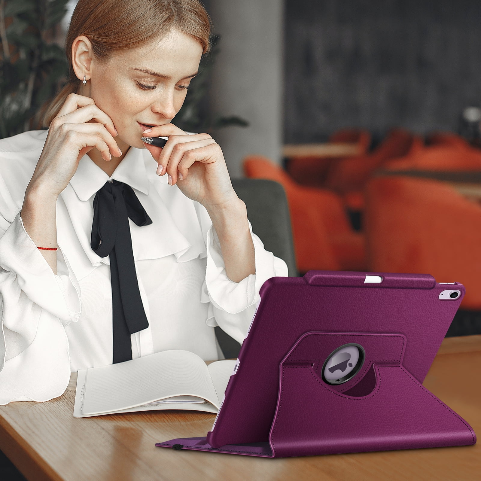 Fintie Rotating Case for iPad Air 13-inch (M4) 2026, (M3) 2025, (M2) 2024 - 360 Degree Rotating Protective Stand Cover with Pencil Holder, Purple