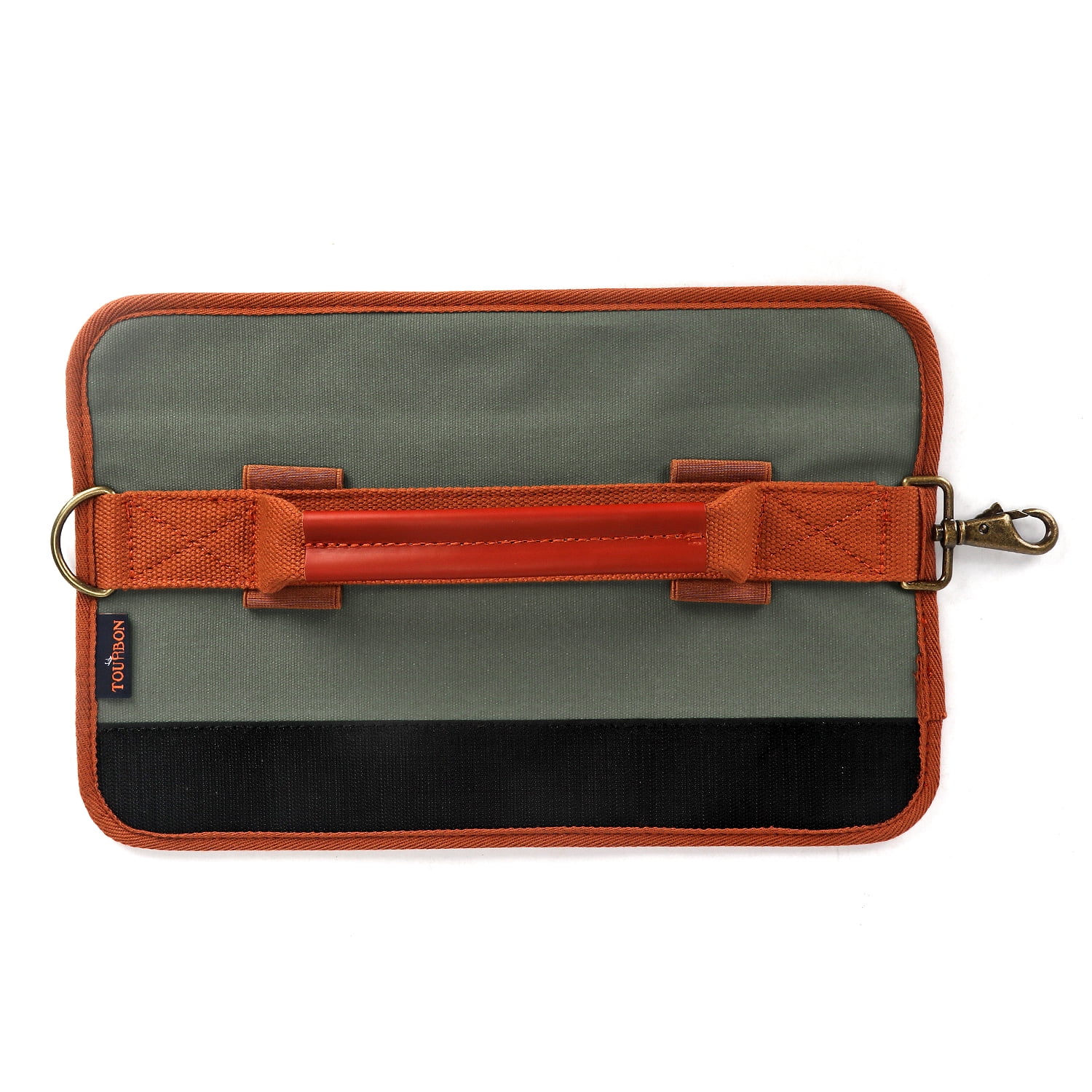 TOURBON Canvas Leather Portable Mini Golf Clubs Carry Bag with Shoulder Strap for Men Women Kids, Lightweight Driving Range Course Training Green