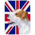 thumbnail image 1 of Jack Russell Terrier With English Union Jack British Flag Glass Cutting Board - Large, 1 of 1